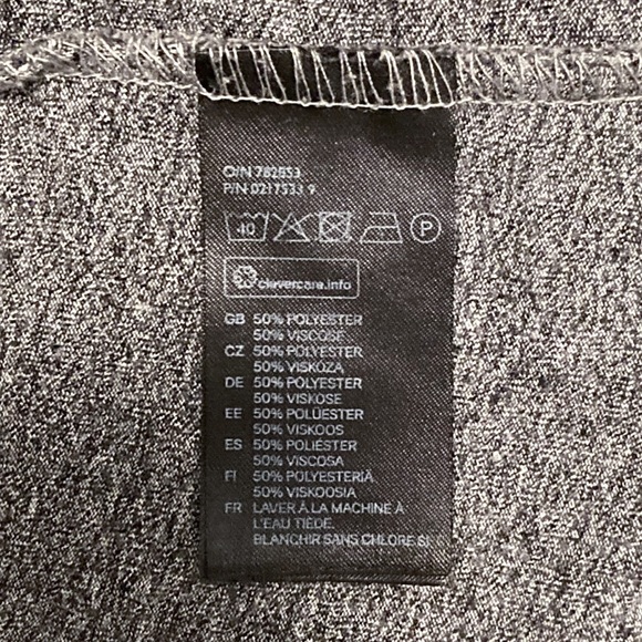 H&M T-shirt Grey w Black Mesh - Picture 5 of 5